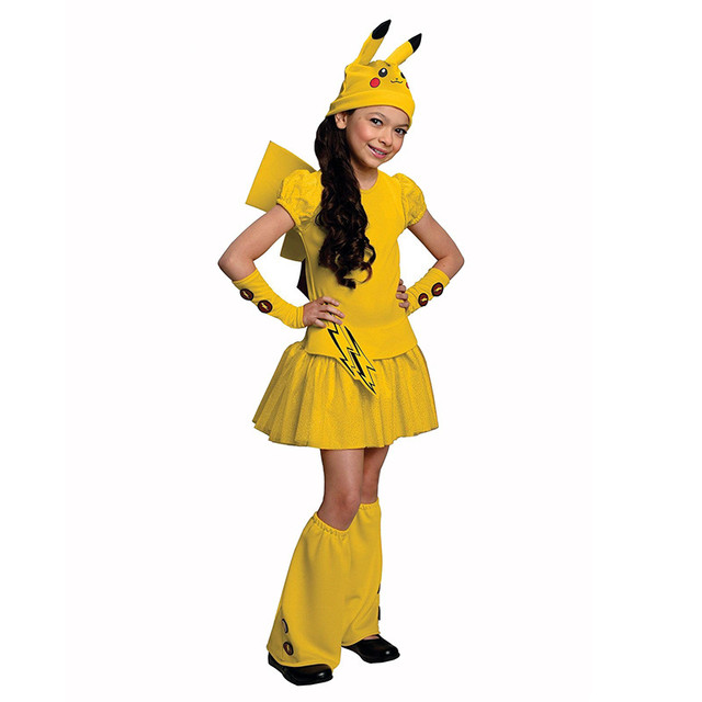 Pokémon Pikachu Fantasia Cosplay para Crianças, Filme Anime, Festa